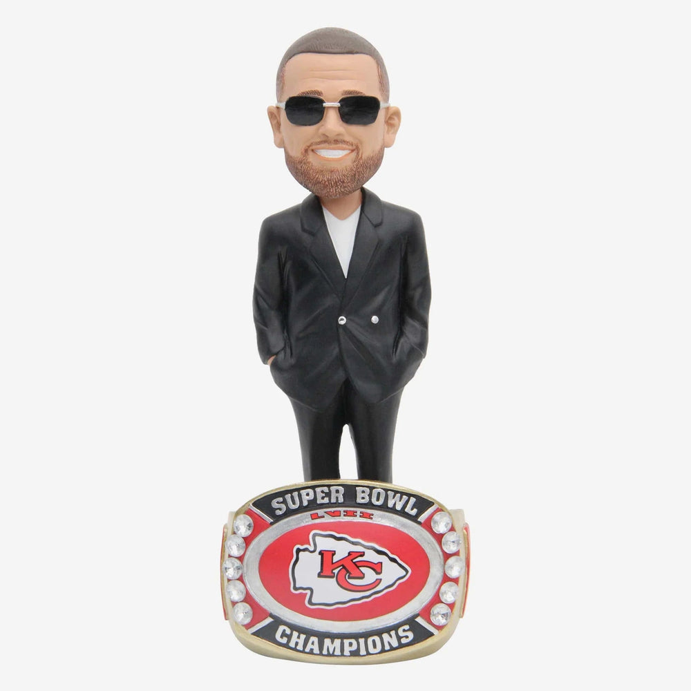 Travis Kelce Kansas City Chiefs Ring Base NFL Bobblehead (ONLINE ORDER ONLY)