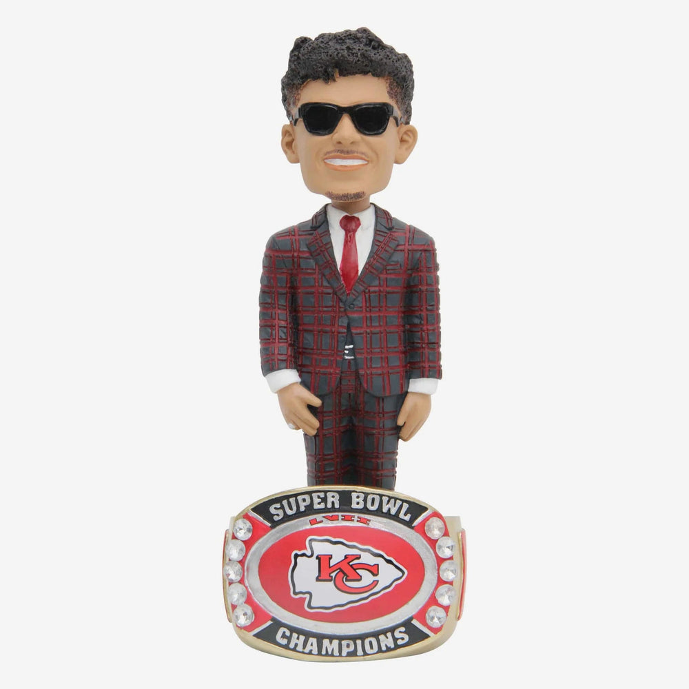 Patrick Mahomes Kansas City Chiefs Ring Base NFL Bobblehead (ONLINE ORDER ONLY)