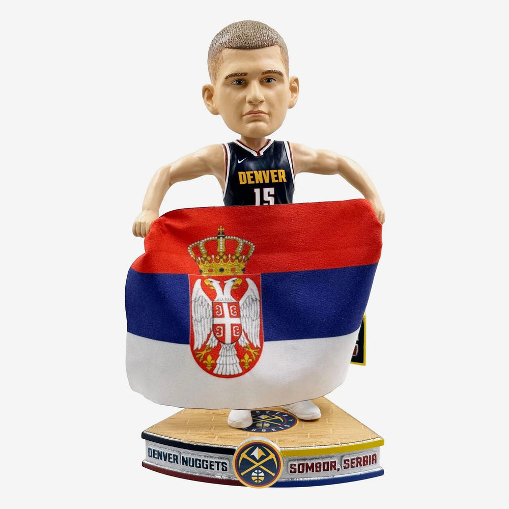Nikola Jokic Denver Nuggets Serbian National Flag International Collection NBA Bobblehead (ONLINE ORDER ONLY)