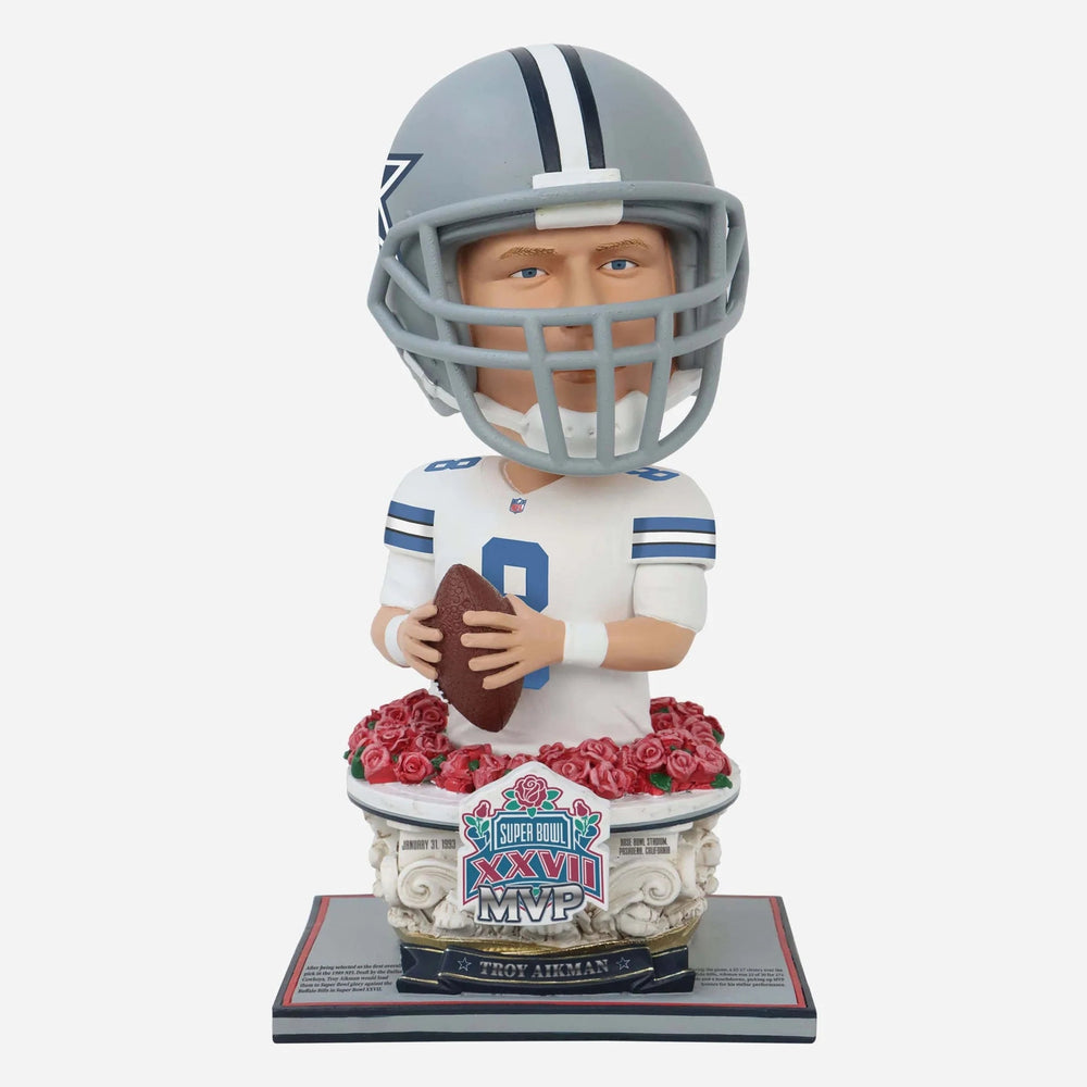 Troy Aikman Dallas Cowboys Super Bowl XXVII MVP Bust Bighead NFL Bobblehead (ONLINE ORDER ONLY)
