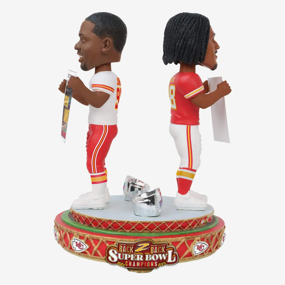 Kansas City Chiefs Super Bowl LVIII Champions Dual Spinner Bobbleheads (ONLINE ORDER ONLY)