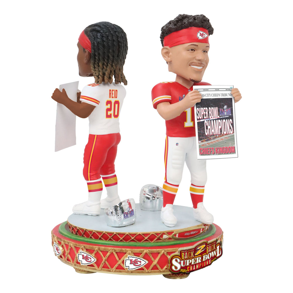 Kansas City Chiefs Super Bowl LVIII Champions Dual Spinner Bobbleheads (ONLINE ORDER ONLY)