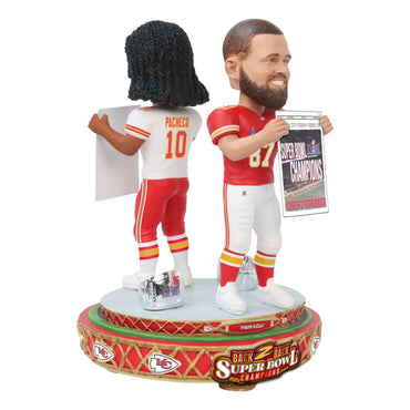 Kansas City Chiefs Super Bowl LVIII Champions Dual Spinner Bobbleheads (ONLINE ORDER ONLY)
