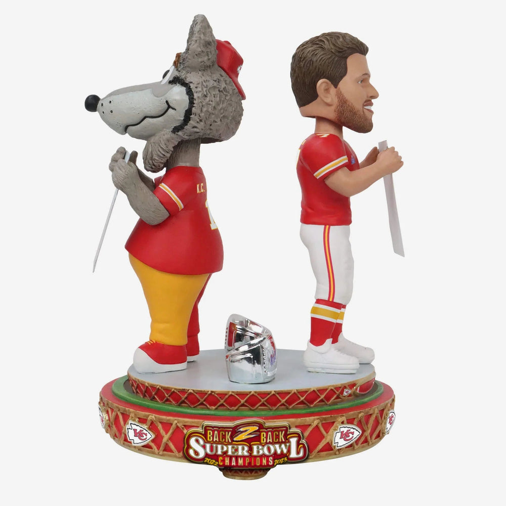 Kansas City Chiefs Super Bowl LVIII Champions Dual Spinner Bobbleheads (ONLINE ORDER ONLY)