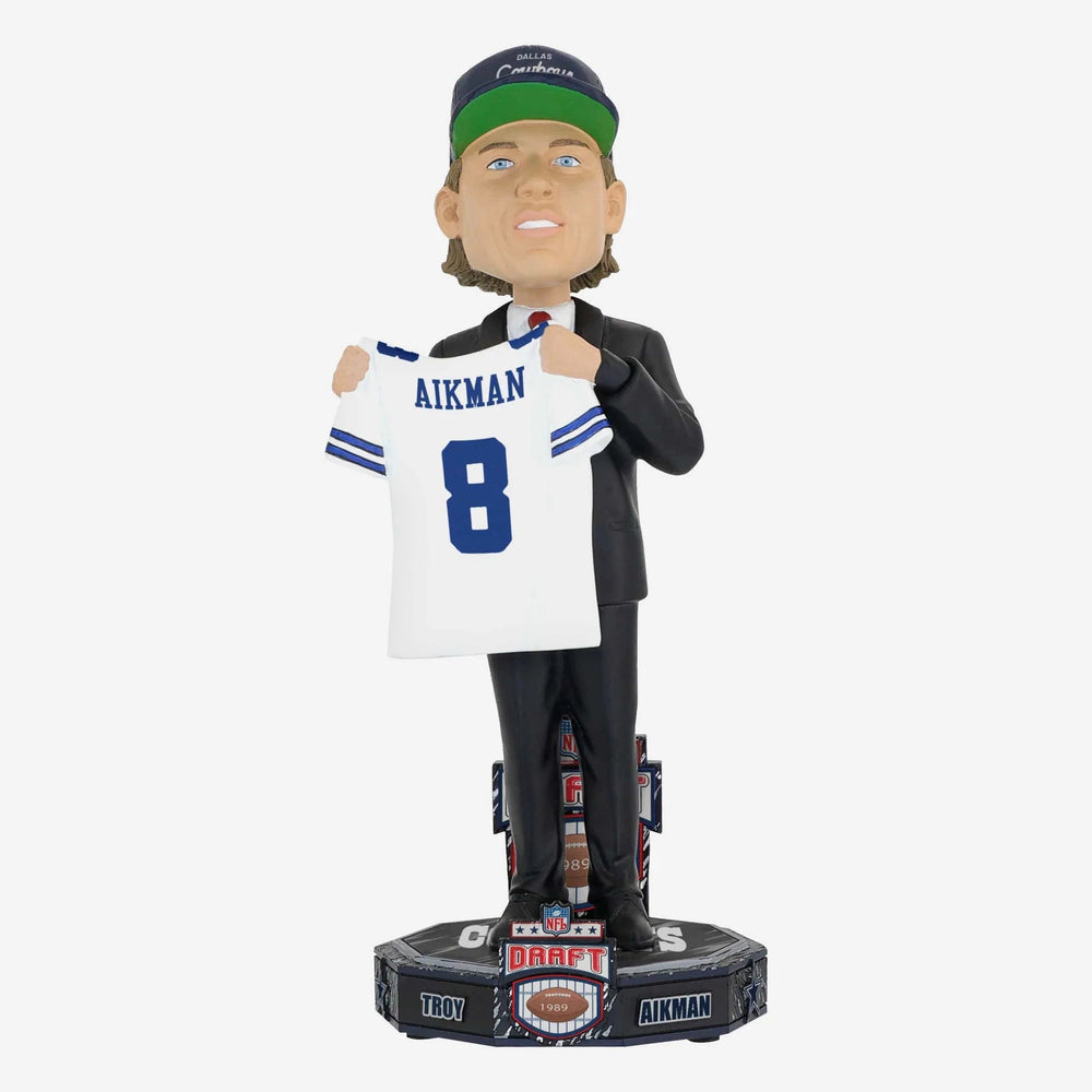 Troy Aikman Dallas Cowboys 1989 No. 1 Draft Pick NFL Bobblehead (ONLINE ORDER ONLY)