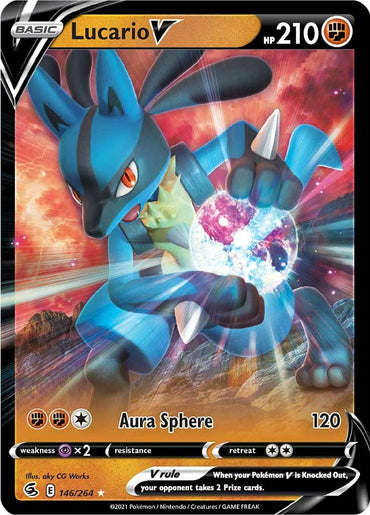 Lucario V (146/264) [Sword & Shield: Fusion Strike] (Online Only)