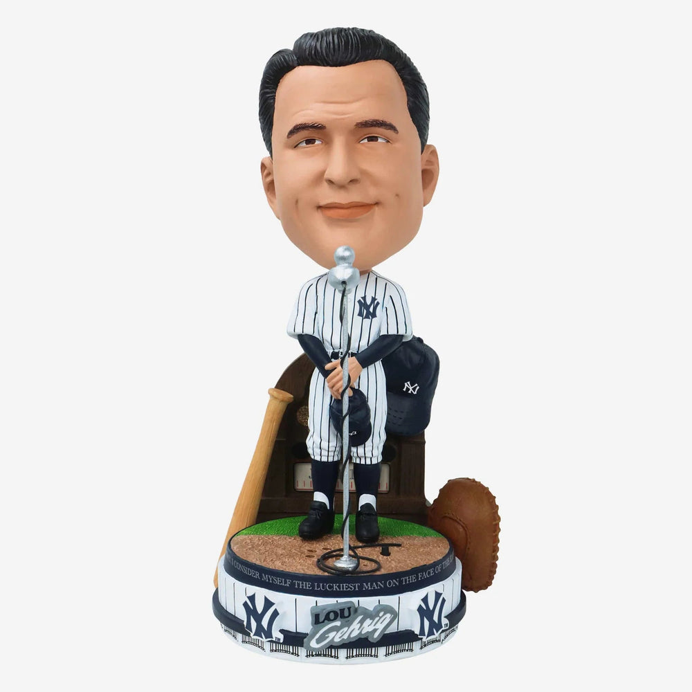 Lou Gehrig New York Yankees Luckiest Man Speech Talking Bighead MLB Bobblehead (ONLINE ORDER ONLY)