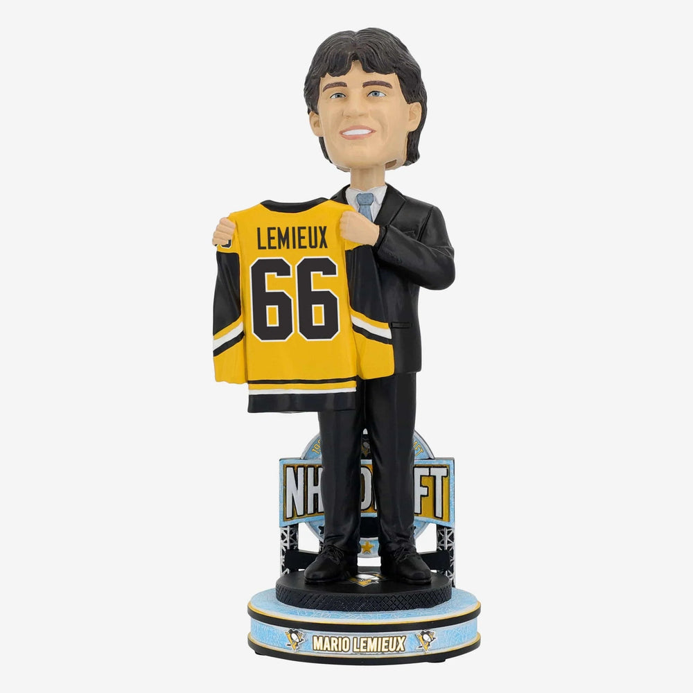 Mario Lemieux Pittsburgh Penguins 1984 NHL Draft Pick #1 Bobblehead (ONLINE ORDER ONLY)
