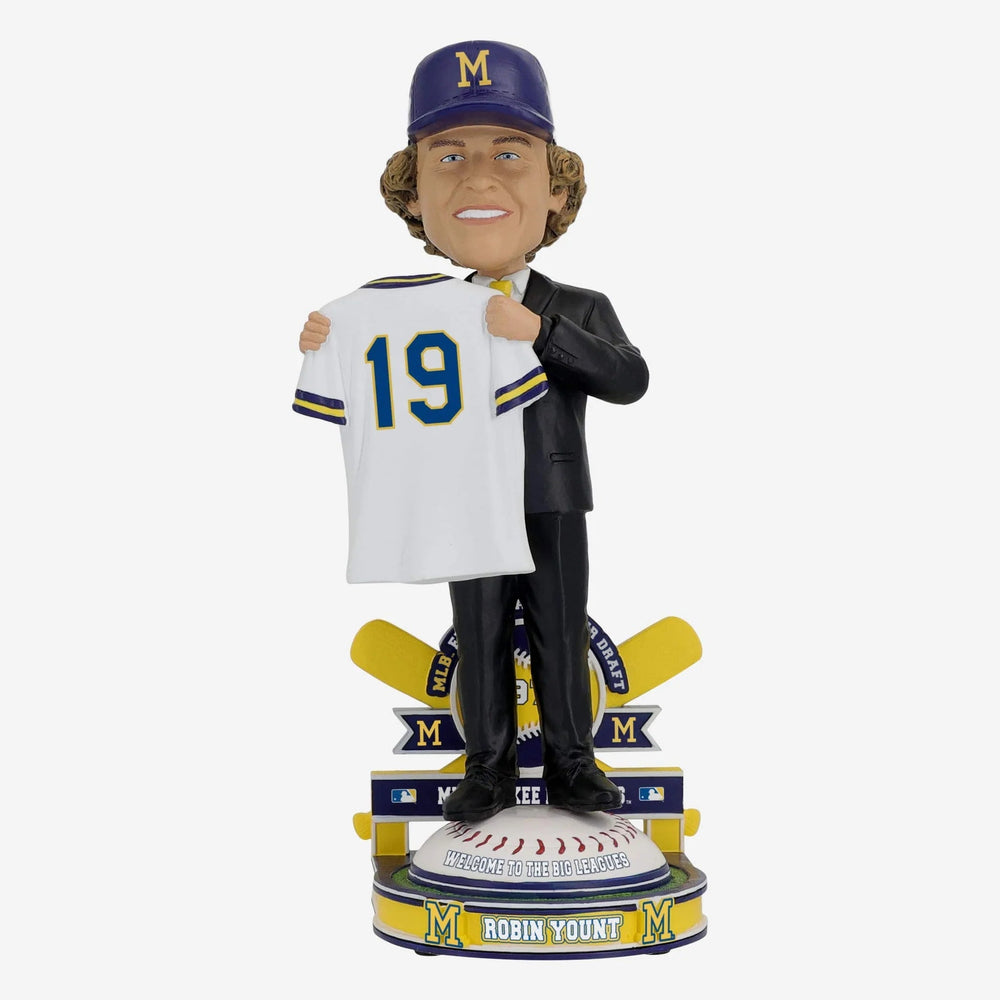 Robin Yount Milwaukee Brewers 1973 MLB Draft Pick #3 Bobblehead (ONLINE ORDER ONLY)