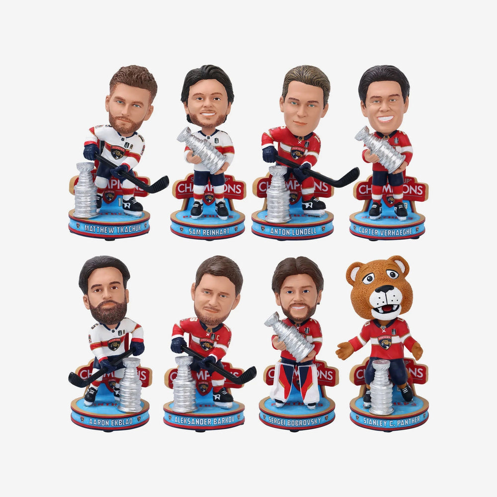 Florida Panthers 2024 Stanley Cup Champions Mini Bobblehead Boxed Set (ONLINE ORDER ONLY)