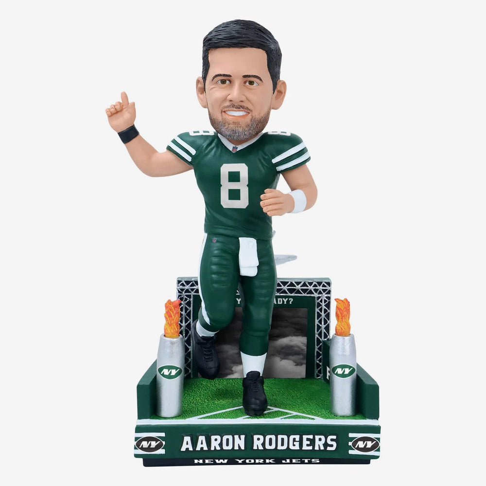Aaron Rodgers New York Jets 2024 Tunnel Entrance Bobblehead (ONLINE ORDER ONLY)