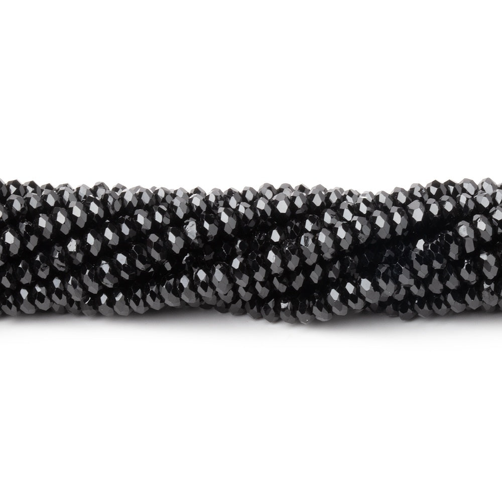 3mm Black Spinel Micro Faceted Heishi Beads 12.5 inch 180 pieces AAA (ONLINE ORDER ONLY)