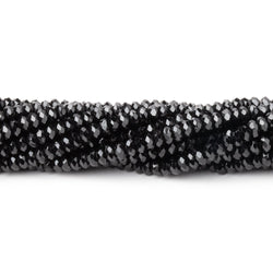 3mm Black Spinel Micro Faceted Heishi Beads 12.5 inch 180 pieces AAA (ONLINE ORDER ONLY)