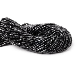 3mm Black Spinel Micro Faceted Heishi Beads 12.5 inch 180 pieces AAA (ONLINE ORDER ONLY)