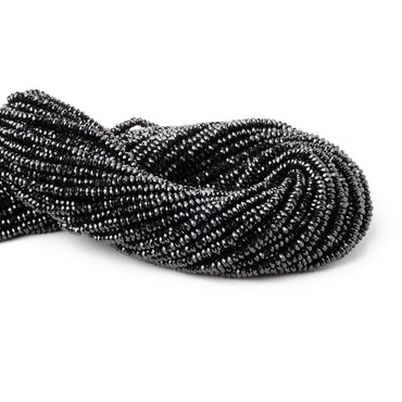 3mm Black Spinel Micro Faceted Heishi Beads 12.5 inch 180 pieces AAA (ONLINE ORDER ONLY)
