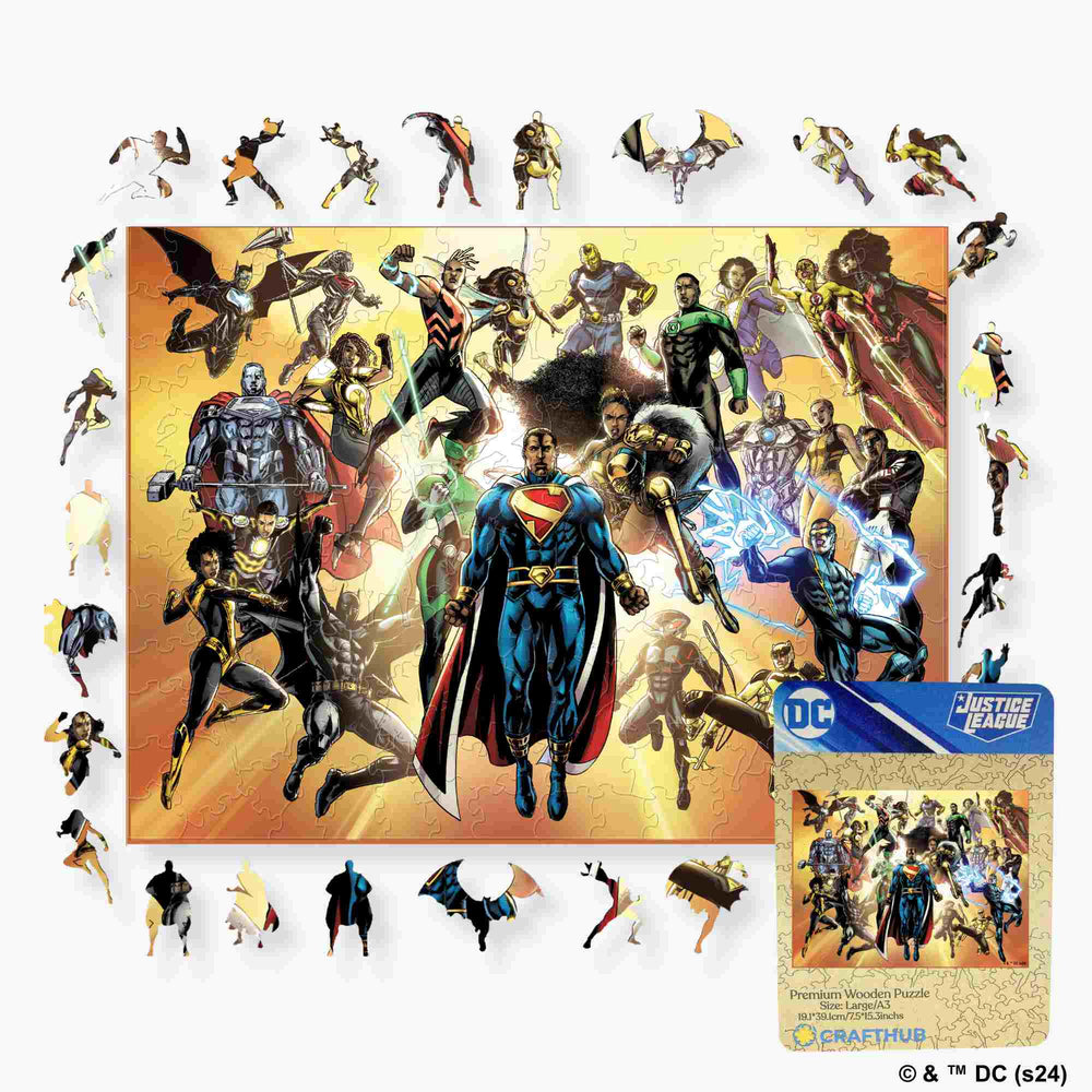Justice League Super-Hero Wooden Jigsaw Puzzle (Online Order Only)