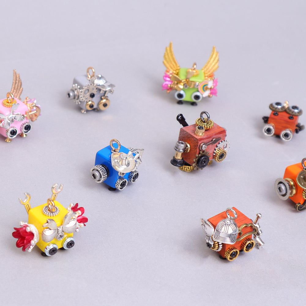 Handcrafted Wooden Bot Necklace, Keychain, or Mini Decor (ONLINE ORDER ONLY)