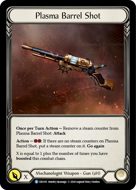 Plasma Barrel Shot [CRU101] (Crucible of War)  1st Edition Cold Foil - Anime Imports LLC