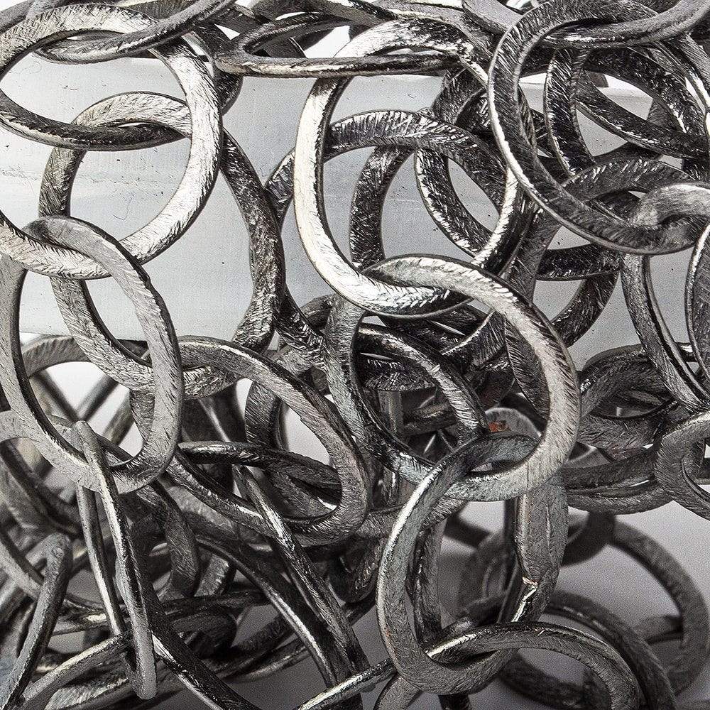 19mm-22x18mm Black Gold Plated Brushed Round & Oval Link Chain by the foot (ONLINE ORDER ONLY)