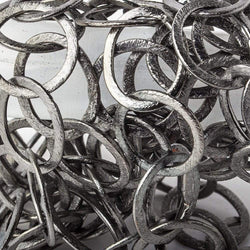 19mm-22x18mm Black Gold Plated Brushed Round & Oval Link Chain by the foot (ONLINE ORDER ONLY)