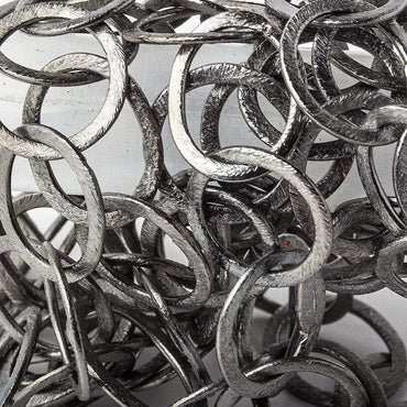 19mm-22x18mm Black Gold Plated Brushed Round & Oval Link Chain by the foot (ONLINE ORDER ONLY)