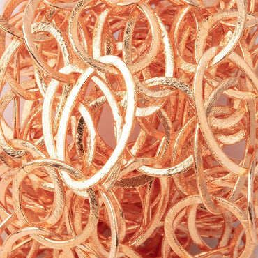 19mm and 27x16mm Copper Brushed Round and Marquise Link Chain (ONLINE ORDER ONLY)