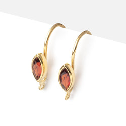 19mm Garnet Marquise Ear Wire Set of 2 pieces (ONLINE ORDER ONLY)