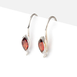 19mm Garnet Marquise Ear Wire Set of 2 pieces (ONLINE ORDER ONLY)