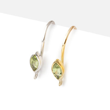 19mm Peridot Marquise Ear Wire Set of 2 pieces (ONLINE ORDER ONLY)