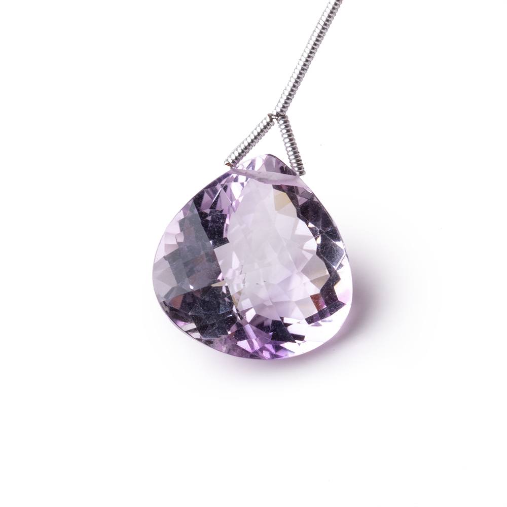 19mm Pink Amethyst Faceted Heart Focal 1 Bead AAA (ONLINE ORDER ONLY)