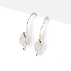 19mm Rainbow Moonstone Plain Marquise Ear Wire Set of 2 pieces (ONLINE ORDER ONLY)