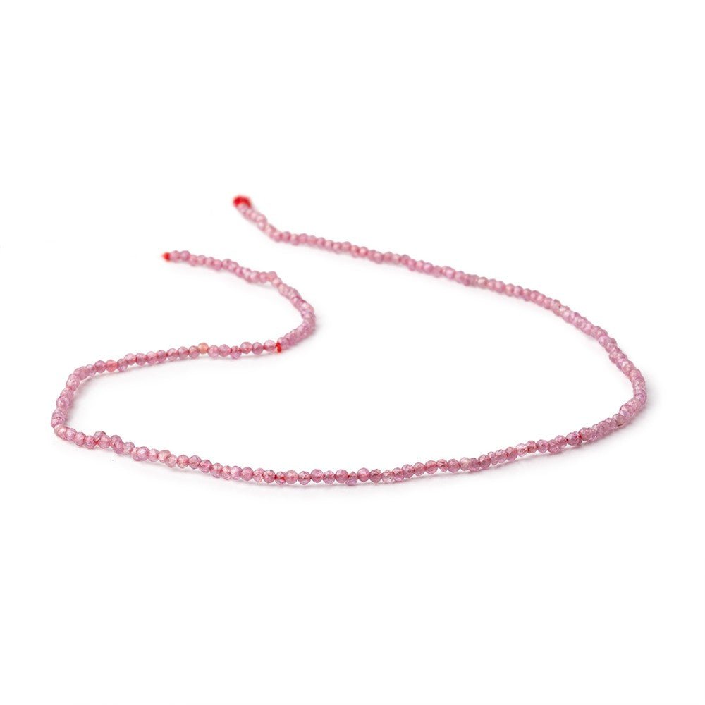 1.9mm Ruby Micro Faceted Rondelle Beads 12.5 inch 230 pieces A (ONLINE ORDER ONLY)