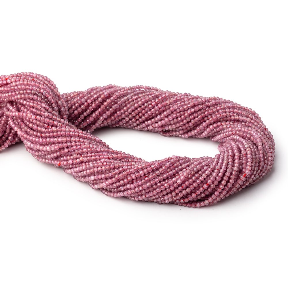 1.9mm Ruby Micro Faceted Rondelle Beads 12.5 inch 230 pieces A (ONLINE ORDER ONLY)