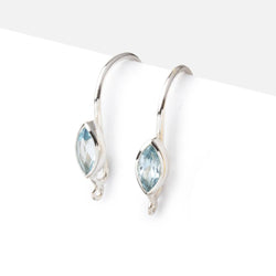 19mm Sky Blue Topaz Marquise Ear Wire Set of 2 pieces (ONLINE ORDER ONLY)