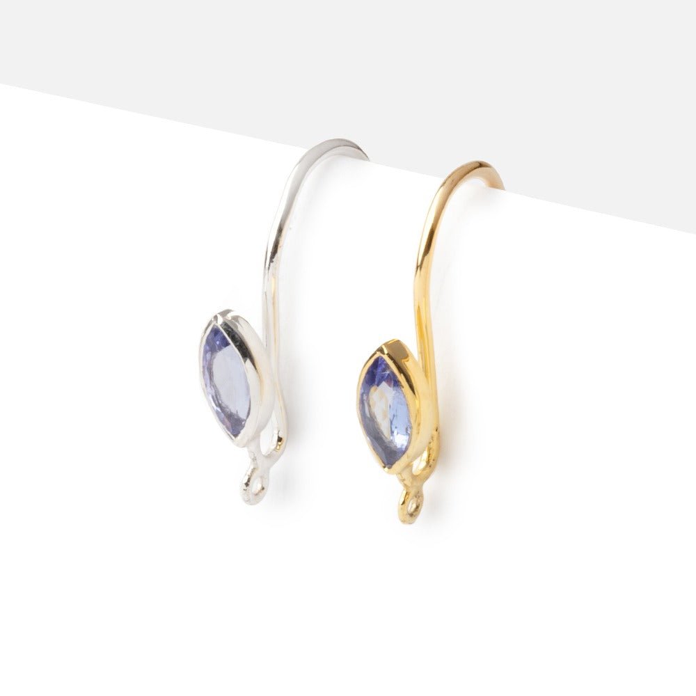 19mm Tanzanite Marquise Ear Wire Set of 2 pieces (ONLINE ORDER ONLY)