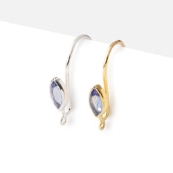 19mm Tanzanite Marquise Ear Wire Set of 2 pieces (ONLINE ORDER ONLY)