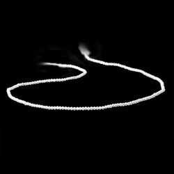 1.9mm White Zircon Micro Faceted Rondelles 12.5 inch 196 beads (ONLINE ORDER ONLY)