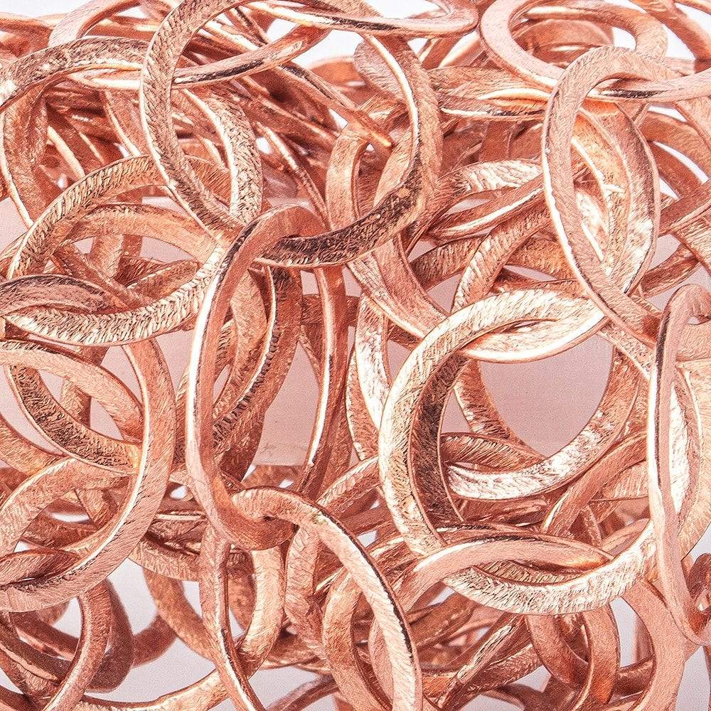 19mm & 22x18mm Rose Gold Plated Brushed Round & Oval Link Chain (ONLINE ORDER ONLY)