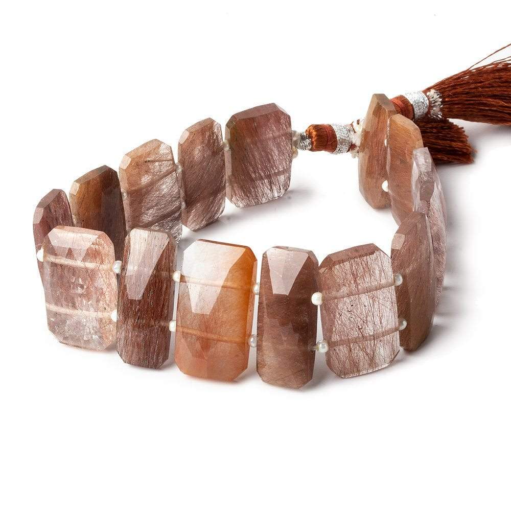 19x10-22x12mm Rutilated Quartz Double Drilled Faceted Rectangles 7 inch 15 beads AA (ONLINE ORDER ONLY)