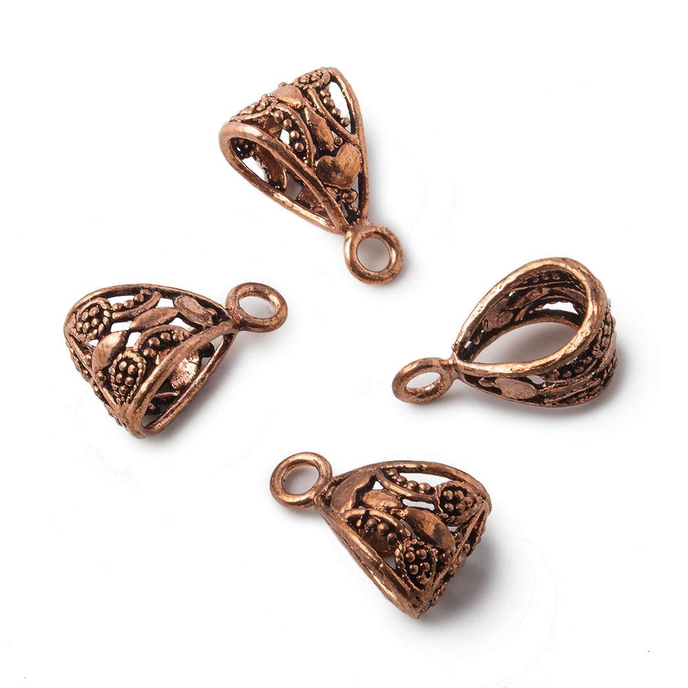 19x11mm Butterfly Antiqued Copper Bail Finding Set of 4 (ONLINE ORDER ONLY)