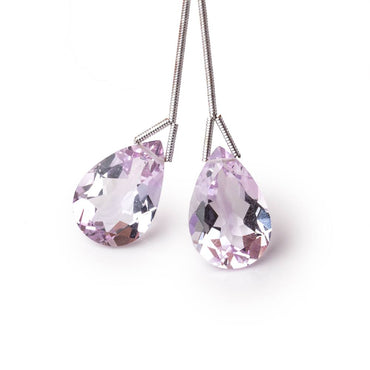 19x11mm Pink Amethyst Pavilion Faceted Pear Focal Set of 2 Beads AAA (ONLINE ORDER ONLY)