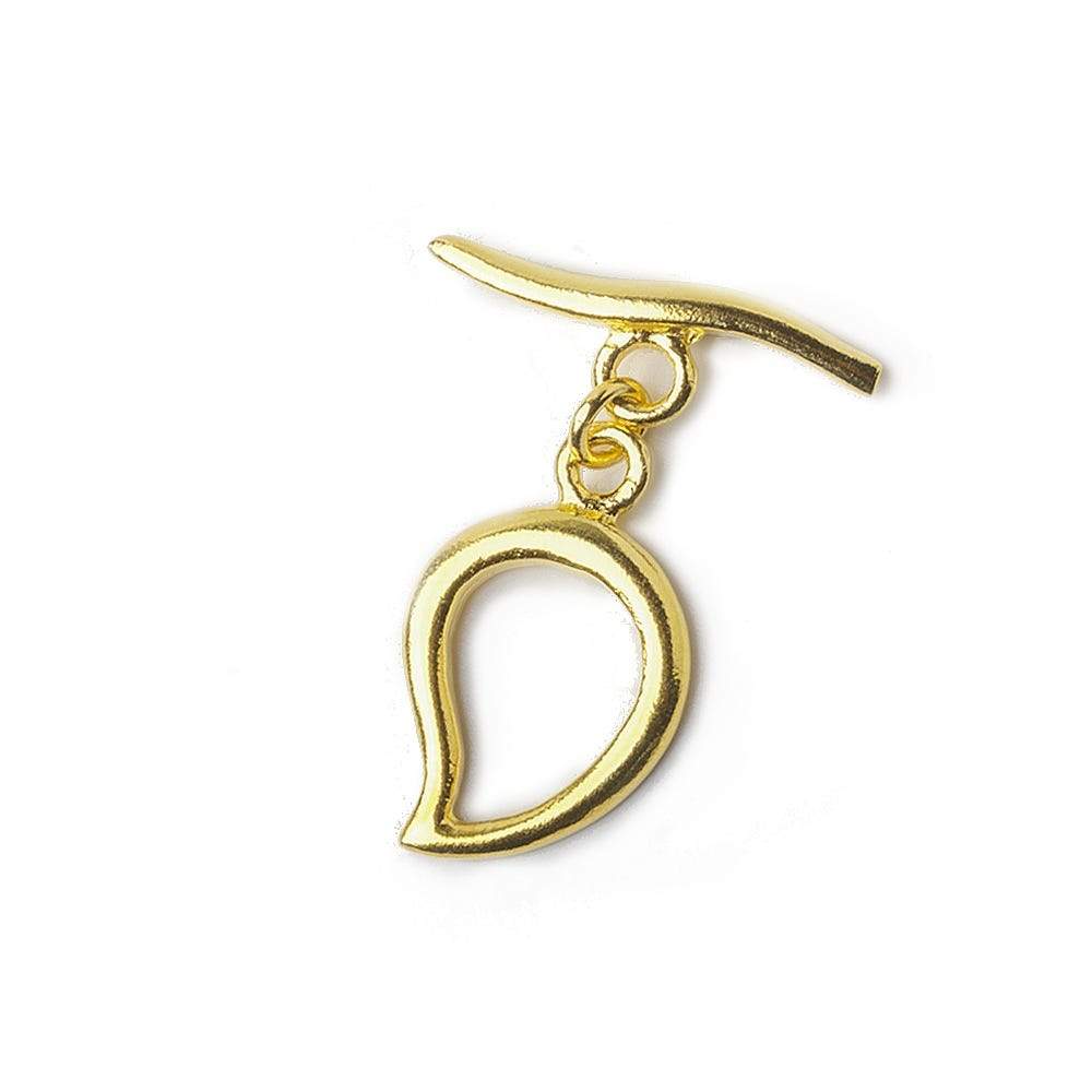 19x12mm Vermeil Toggle Paisley Design 1 piece (ONLINE ORDER ONLY)
