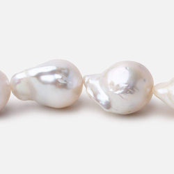 19x13-21x15mm White Ultra Baroque Freshwater Pearls 15.5 inch 21 pieces (ONLINE ORDER ONLY)