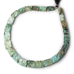 19x13-23x19mm African Turquoise Matte & Polished Fancy Shape Collar 24 beads 15 inch (ONLINE ORDER ONLY)