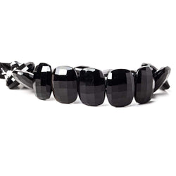 19x14mm Black Onyx side drilled Faceted Cushion beads 8 inch 14 pieces AAA (ONLINE ORDER ONLY)