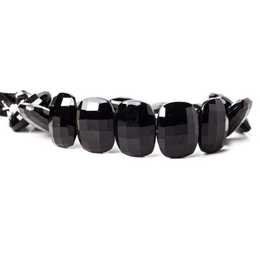 19x14mm Black Onyx side drilled Faceted Cushion beads 8 inch 14 pieces AAA (ONLINE ORDER ONLY)