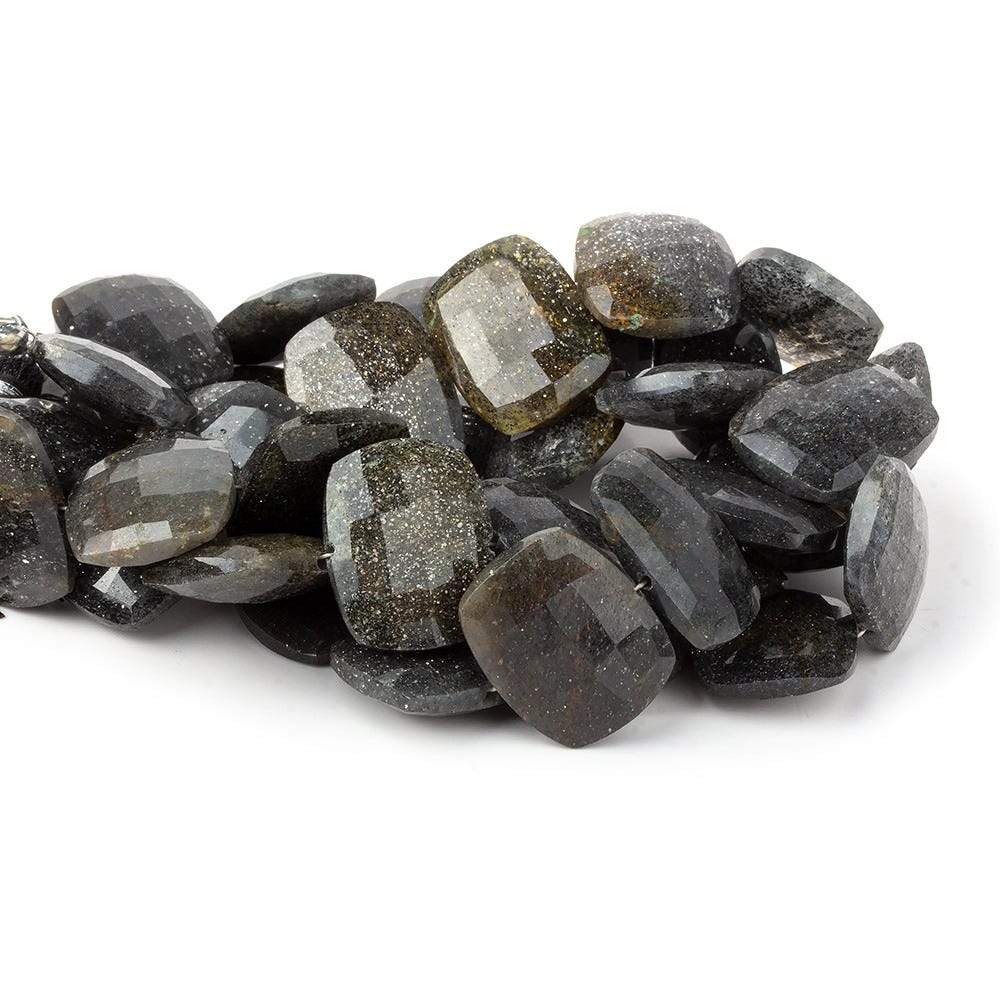 19x15mm Celestial Quartz side drilled Faceted Cushion beads 8 inch 13 pieces AA (ONLINE ORDER ONLY)