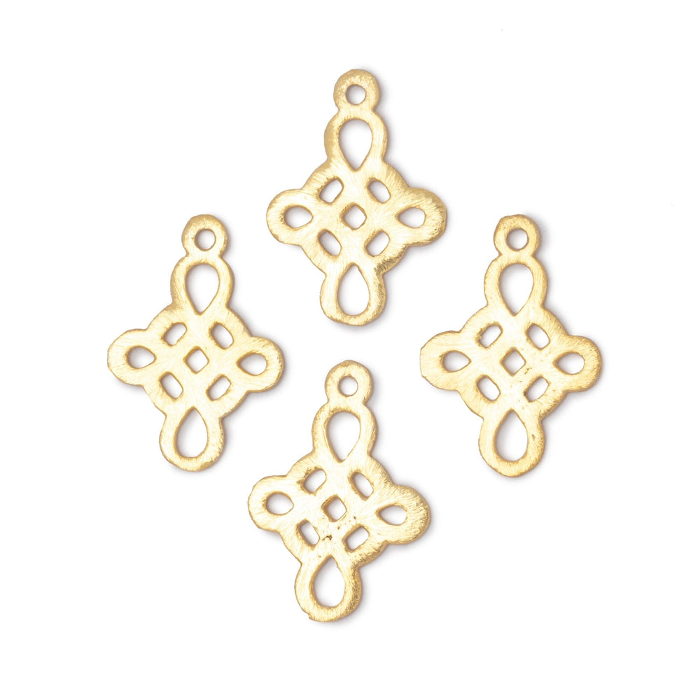 19x16mm Brushed Filigree Cross Charm Set of 4 pieces (ONLINE ORDER ONLY)