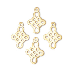 19x16mm Brushed Filigree Cross Charm Set of 4 pieces (ONLINE ORDER ONLY)