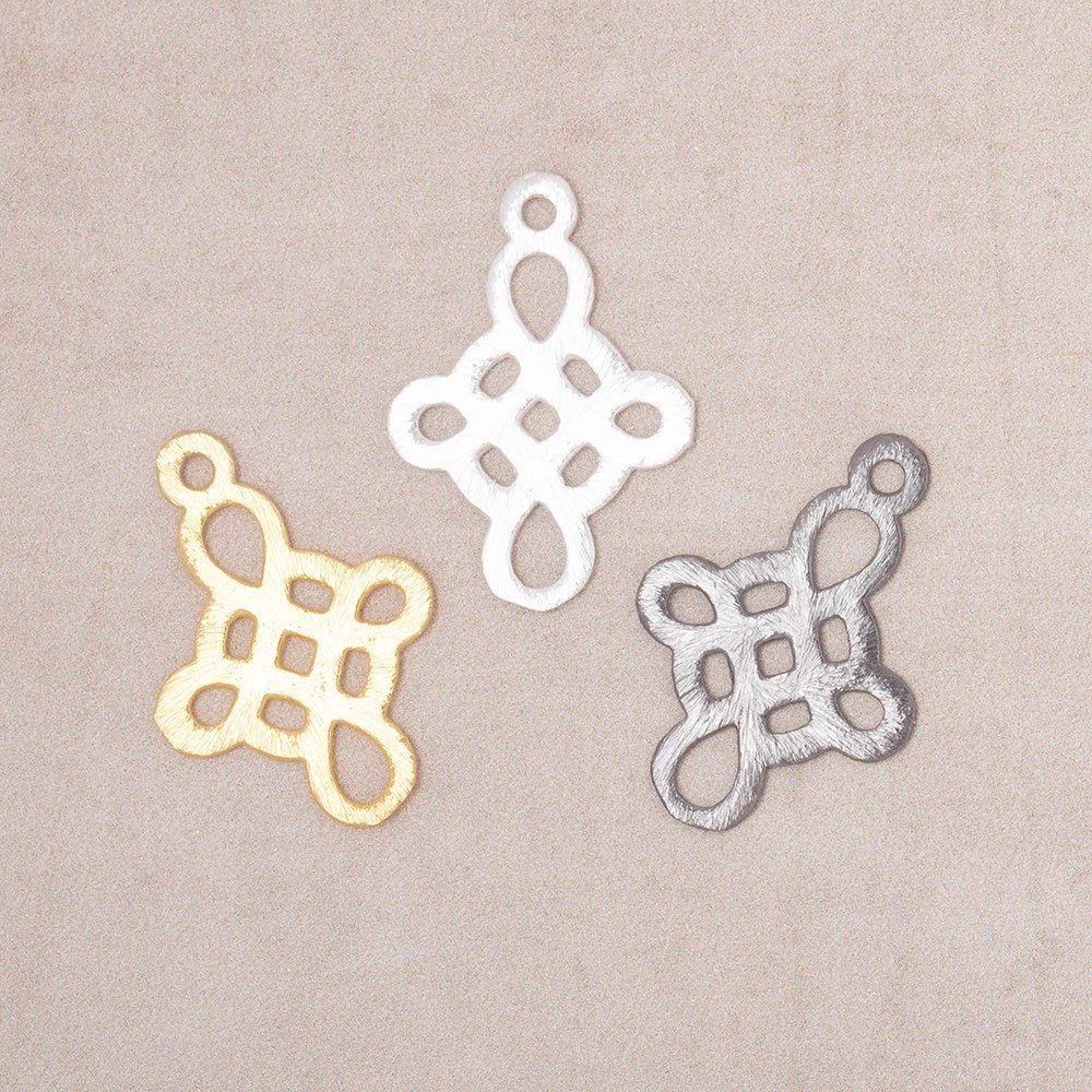 19x16mm Brushed Filigree Cross Charm Set of 4 pieces (ONLINE ORDER ONLY)
